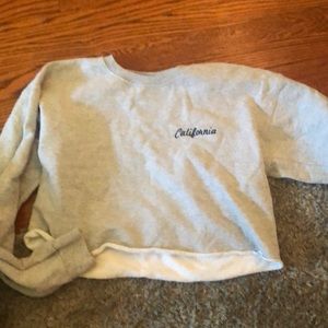 brandy melville gray cali sweatshirt